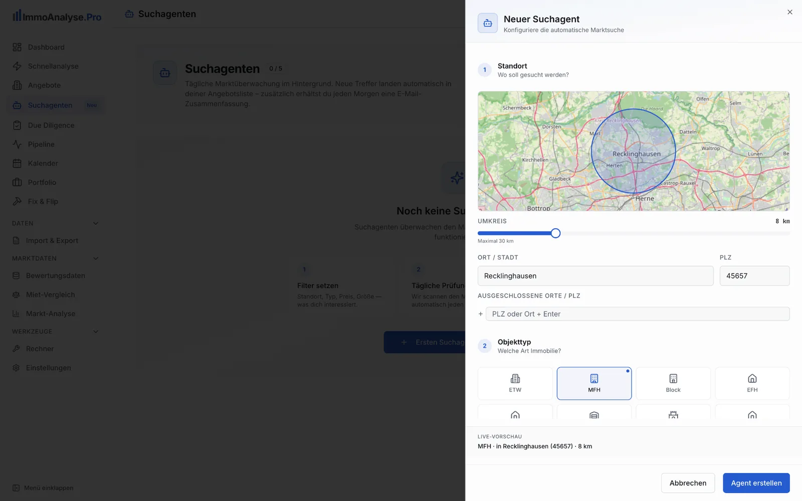 Screenshot: Suchagent